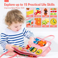 Hahaland Montessori Busy Book, multi-sided educational toy, interactive learning for toddlers, image 2 of 8.