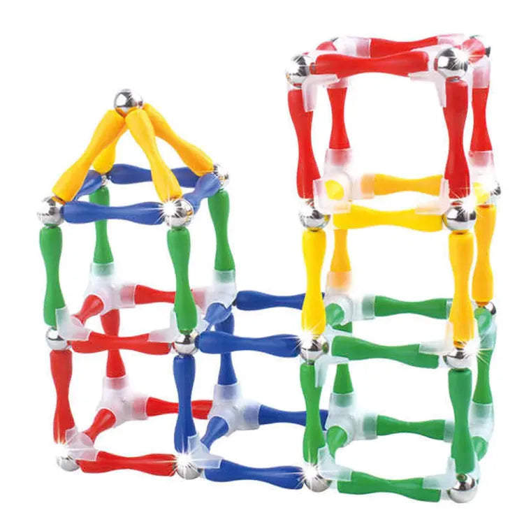 Master Magnetic Construction Blocks | Magnetic Balls & Sticks | 63 & 124 Pcs - Image 2