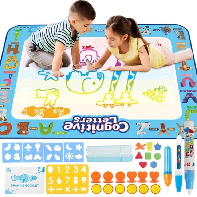 Magic Water Doodle Mat, kids drawing pad, mess-free, colorful, creative play, educational toy, age 2-8.