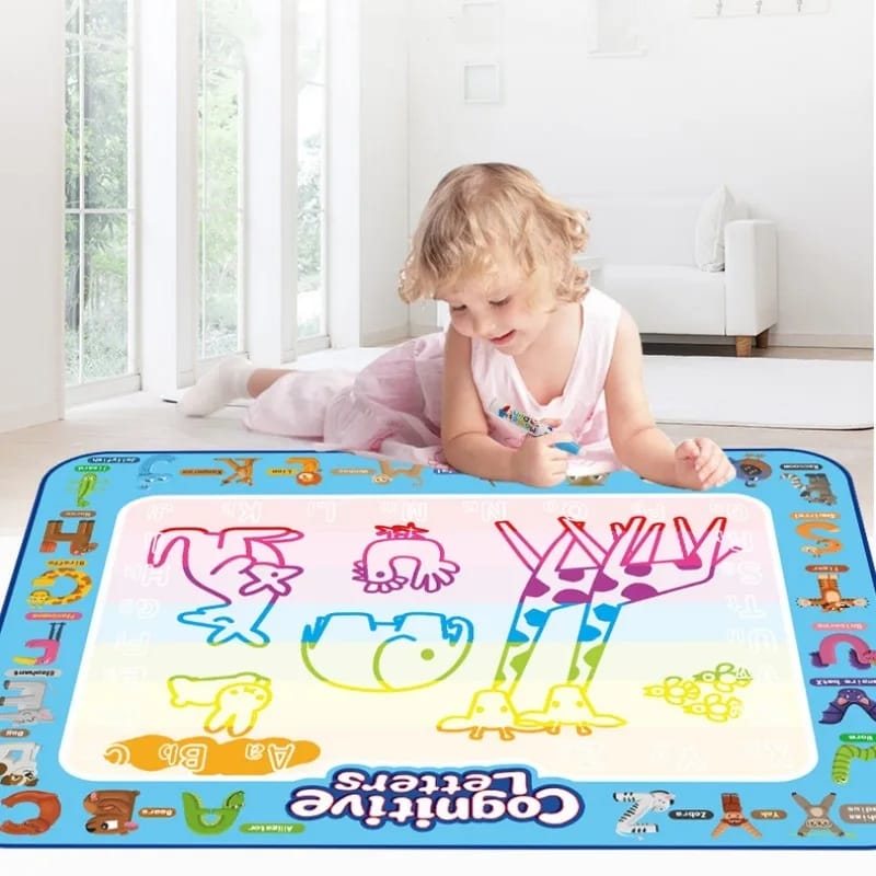 Magic Water Doodle Mat, kids drawing pad, mess-free, colorful, creative play, child activity, image 3 of 12.