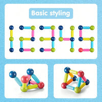 42 Pieces DIY 3D Model Magnetic Stick and Ball Construction Set