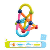 42 Pieces DIY 3D Model Magnetic Stick and Ball Construction Set