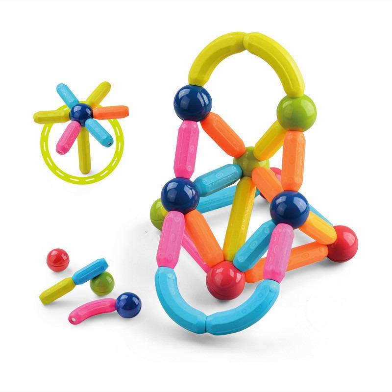 42 Pieces DIY 3D Model Magnetic Stick and Ball Construction Set