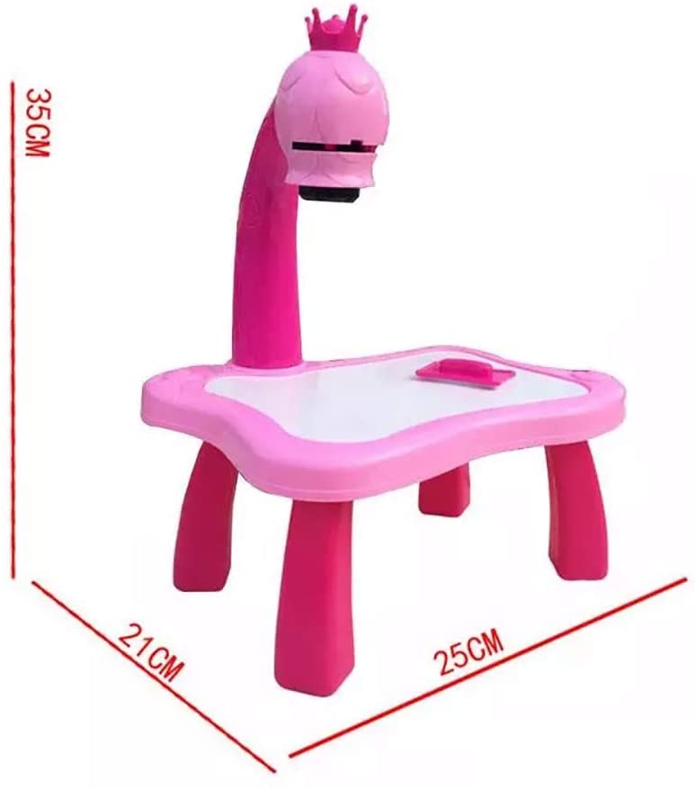 Kids drawing projector table with light and music, trace and draw activity. Image 2 of 11.