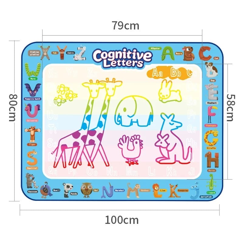 Kids drawing pad, water doodle mat, mess-free art, educational toy, toddlers, image 5 of 12.