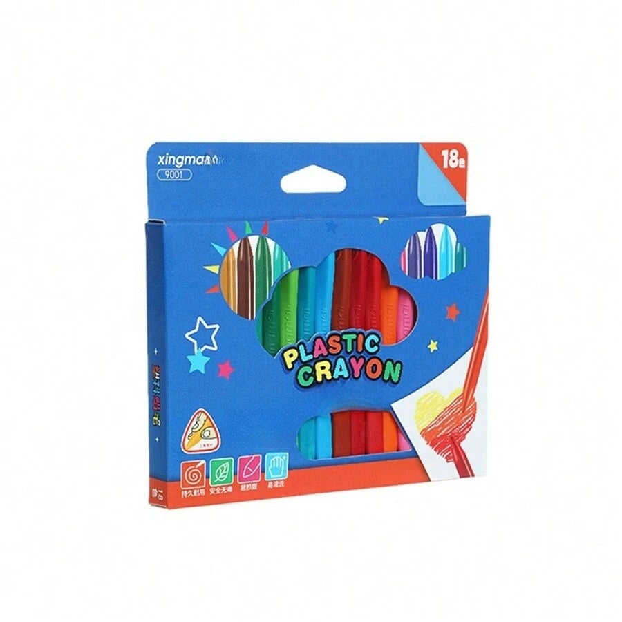 Plastic Triangular Shaped Color Crayons | 12 Pcs & 18 Pcs Coloring Set - Image 6