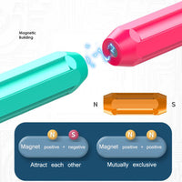 64 Pieces DIY 3D Model Magnetic Stick and Ball Construction Set