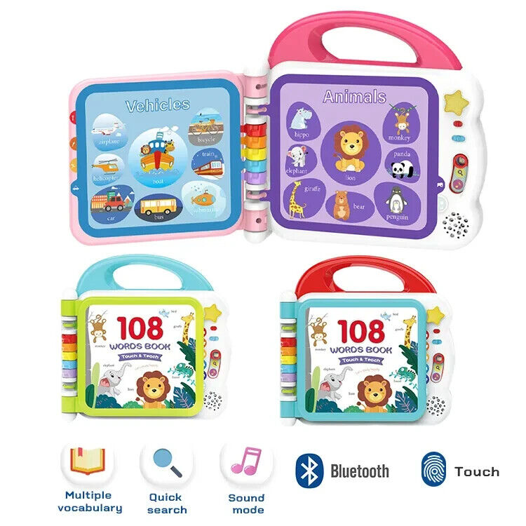 Kids Melody 108 Words Book | 3 Learning Modes, Bluetooth Function & 12 Subjects-108 Sight Words - Image 5