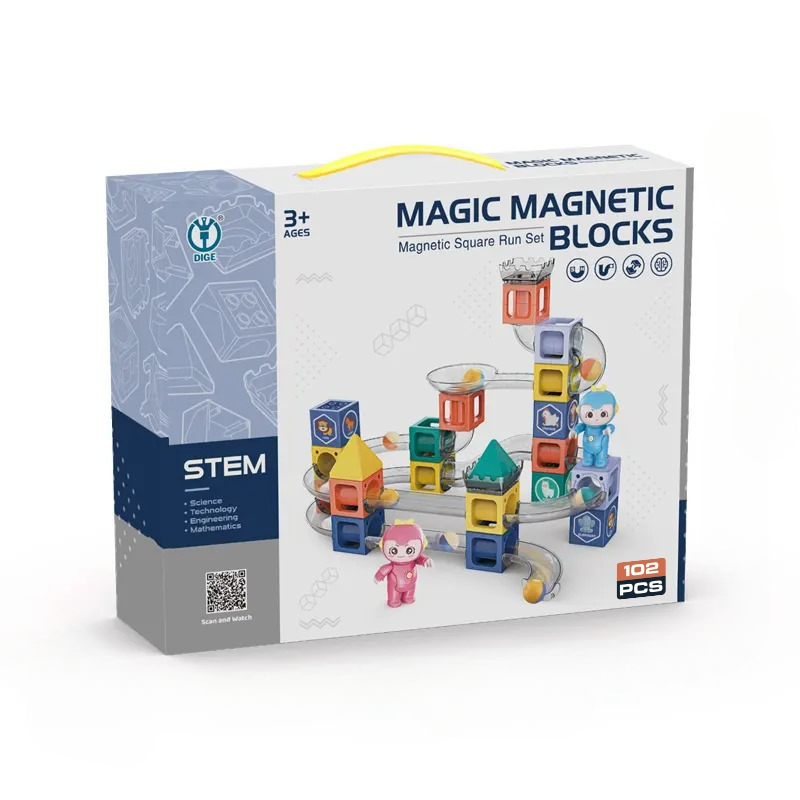 STEM Magic Magnet Blocks | Magnetic Square Run Set - Image 8