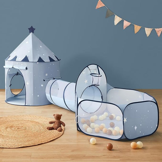 Tiny Land Kids Play Tent with Tunnel, Pop Up Play Tent with Ball Pits for Toddlers, Baby Tent with Carry Bag, Toddler Tents Indoor
