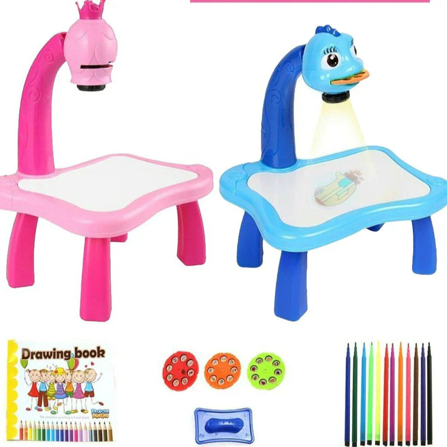 Kids projector table with light & music for tracing and drawing. Educational art toy, image 10 of 11.