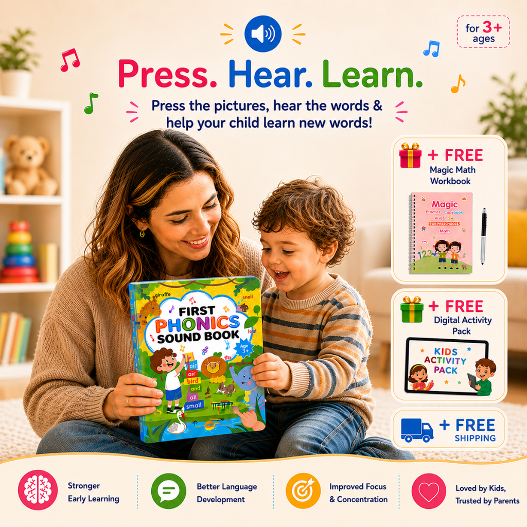Rechargeable First Phonics Sound Book for Toddlers
