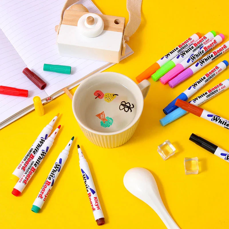 Floating Drawing Pens - Magical Water Art Markers, vibrant colors, kids art activity, image 1 of 8.